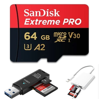 TUTT 3 in 1 | SanDisk Extreme PRO®  64/128/256/512GB 1TB Ultra microSDXC MicroSD Memory Card Speed 200MB/s Read | 90MB/s + Lightning to SD Card iPhone iPad + 2-in-1 SD Card Reader USB3.0 5Gbps - www.Shopthatapp.com