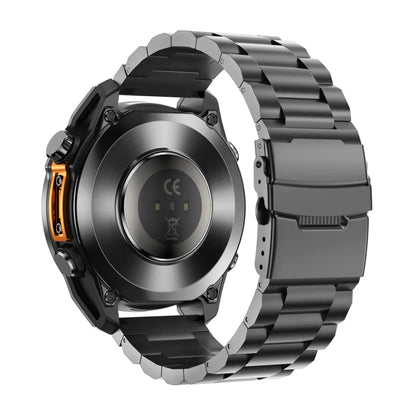 TUTT Tactical Smart Watch For Men | 1.43 Dial | Compass Flashlight Chat-GPT 3TAM Waterproof | Rugged Fitness and Health Tracker | H300 Smartwatch 400mAh Battery - www.Shopthatapp.com