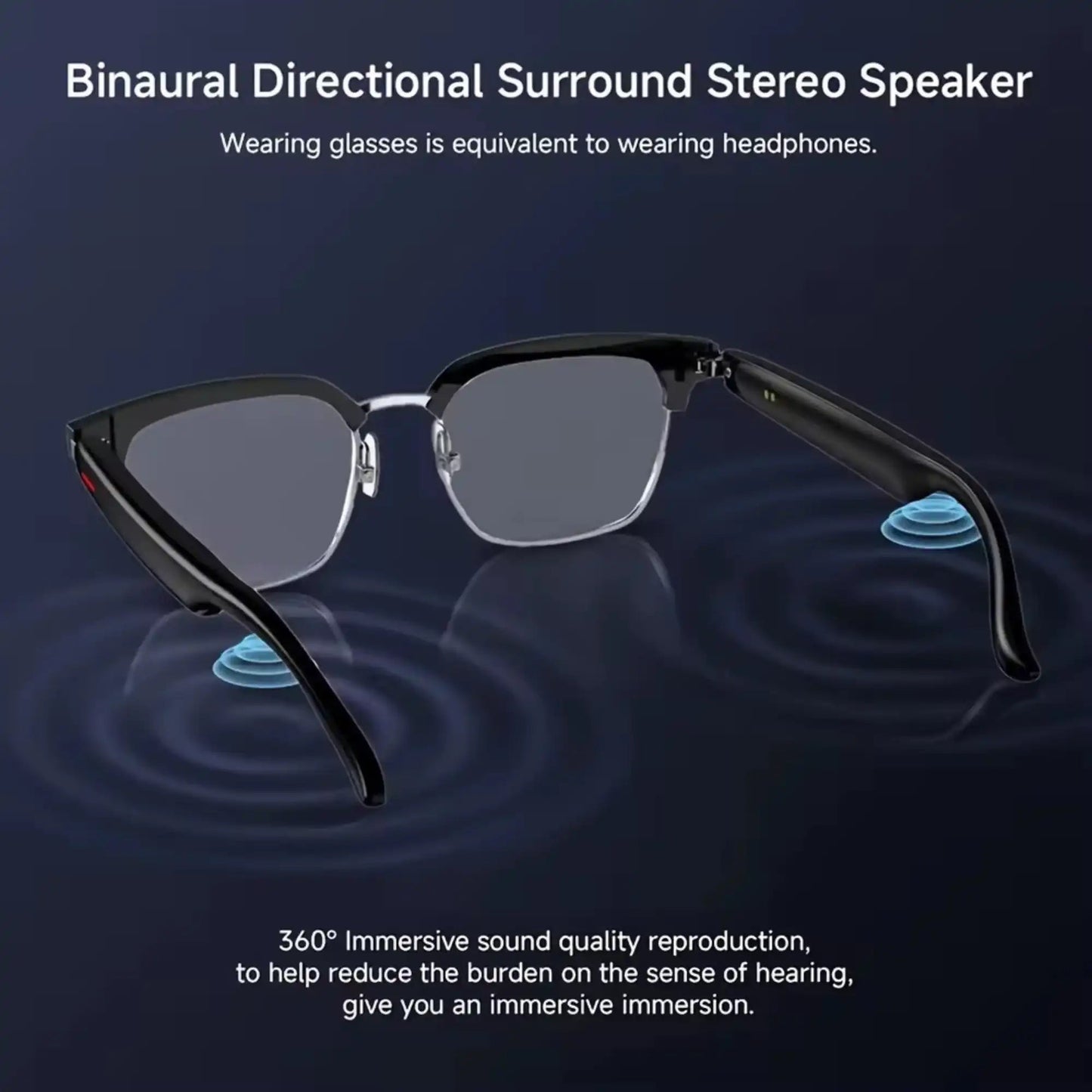 TUTT Bluetooth Smart Glasses Anti-Blue Ray UV | Wireless Call & Music AI Voice | Replaceable Lenses With Prescription - www.Shopthatapp.com
