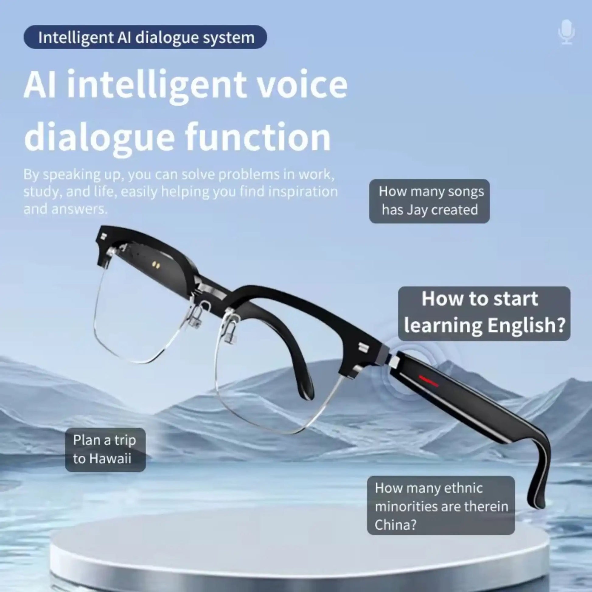 TUTT Bluetooth Smart Glasses Anti-Blue Ray UV | Wireless Call & Music AI Voice | Replaceable Lenses With Prescription - www.Shopthatapp.com