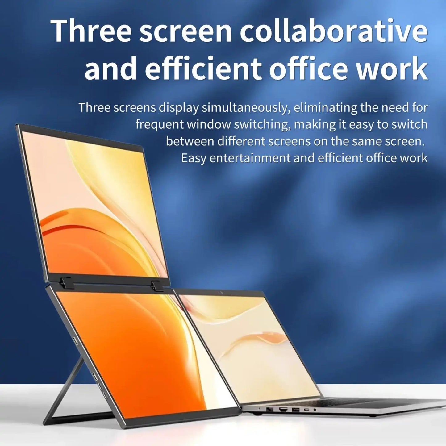 TUTT 18.5” Portable Monitor Dual-Screen E28 | 100Hz | IPS | USB-C & HDMI | No Driver