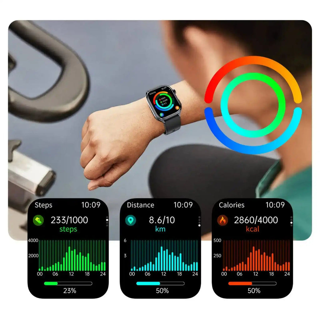 TUTT ECG Smart Watch with, AI Health Monitoring, Body Composition & Bluetooth Calling – 1.39” HD Display, IP68 Waterproof, 340mAh Batter E7 - www.Shopthatapp.com