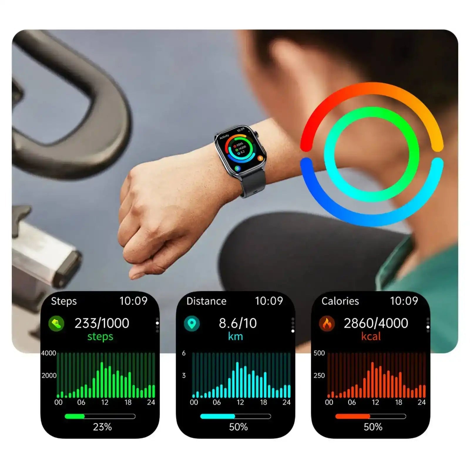 TUTT ECG Smart Watch with, AI Health Monitoring, Body Composition & Bluetooth Calling – 1.39” HD Display, IP68 Waterproof, 340mAh Batter E7 - www.Shopthatapp.com
