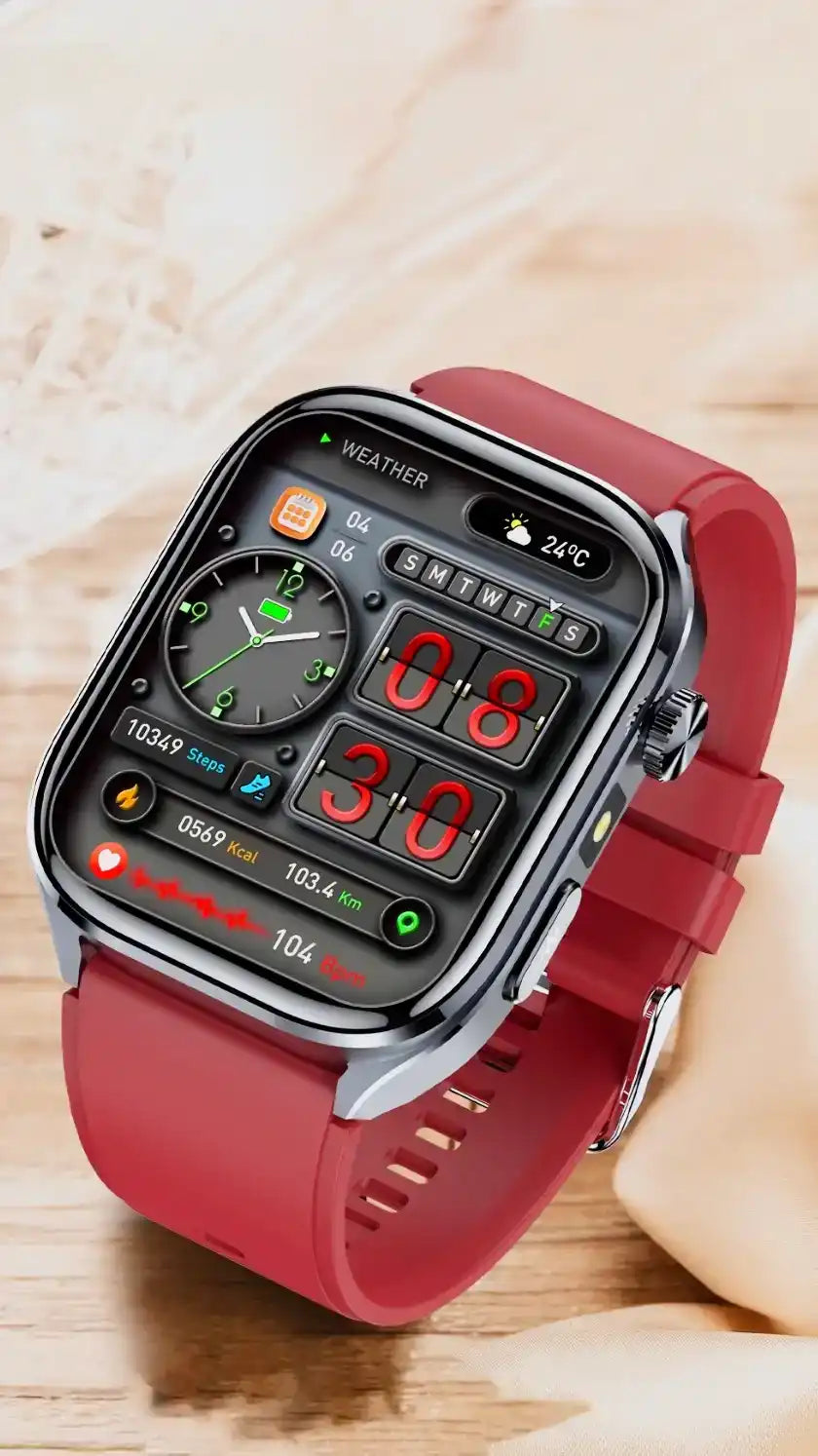 TUTT ECG Smart Watch with, AI Health Monitoring, Body Composition & Bluetooth Calling – 1.39” HD Display, IP68 Waterproof, 340mAh Batter E7 - www.Shopthatapp.com