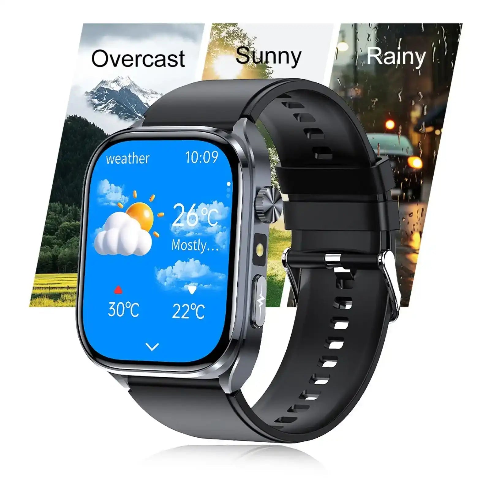 TUTT ECG Smart Watch with, AI Health Monitoring, Body Composition & Bluetooth Calling – 1.39” HD Display, IP68 Waterproof, 340mAh Batter E7 - www.Shopthatapp.com