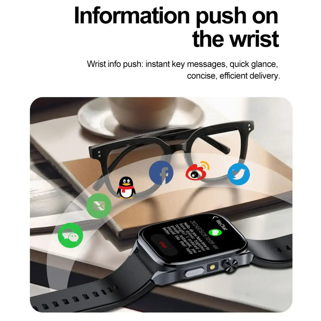 TUTT ECG Smart Watch with, AI Health Monitoring, Body Composition & Bluetooth Calling – 1.39” HD Display, IP68 Waterproof, 340mAh Batter E7 - www.Shopthatapp.com