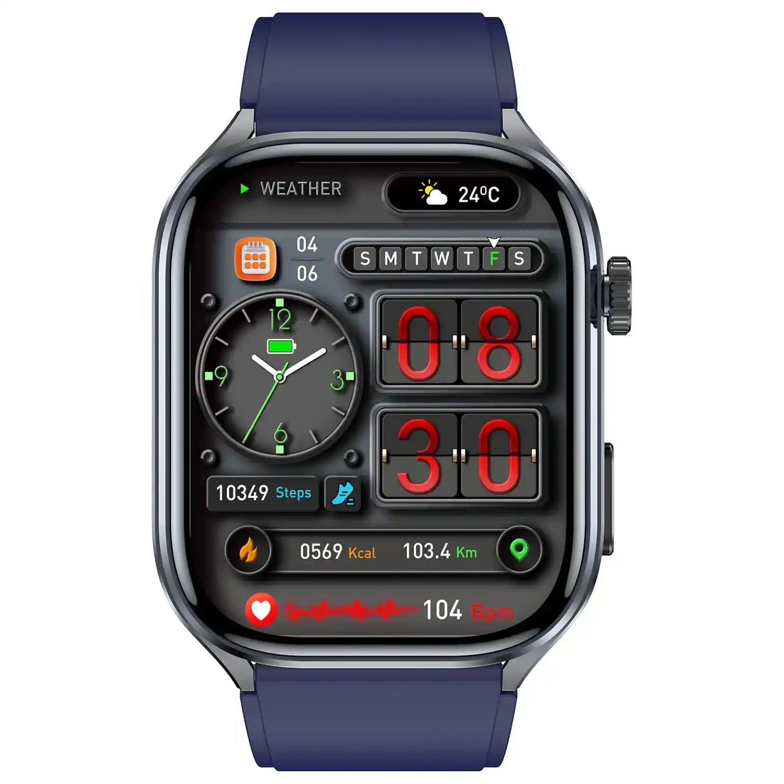 TUTT ECG Smart Watch with, AI Health Monitoring, Body Composition & Bluetooth Calling – 1.39” HD Display, IP68 Waterproof, 340mAh Batter E7 - www.Shopthatapp.com