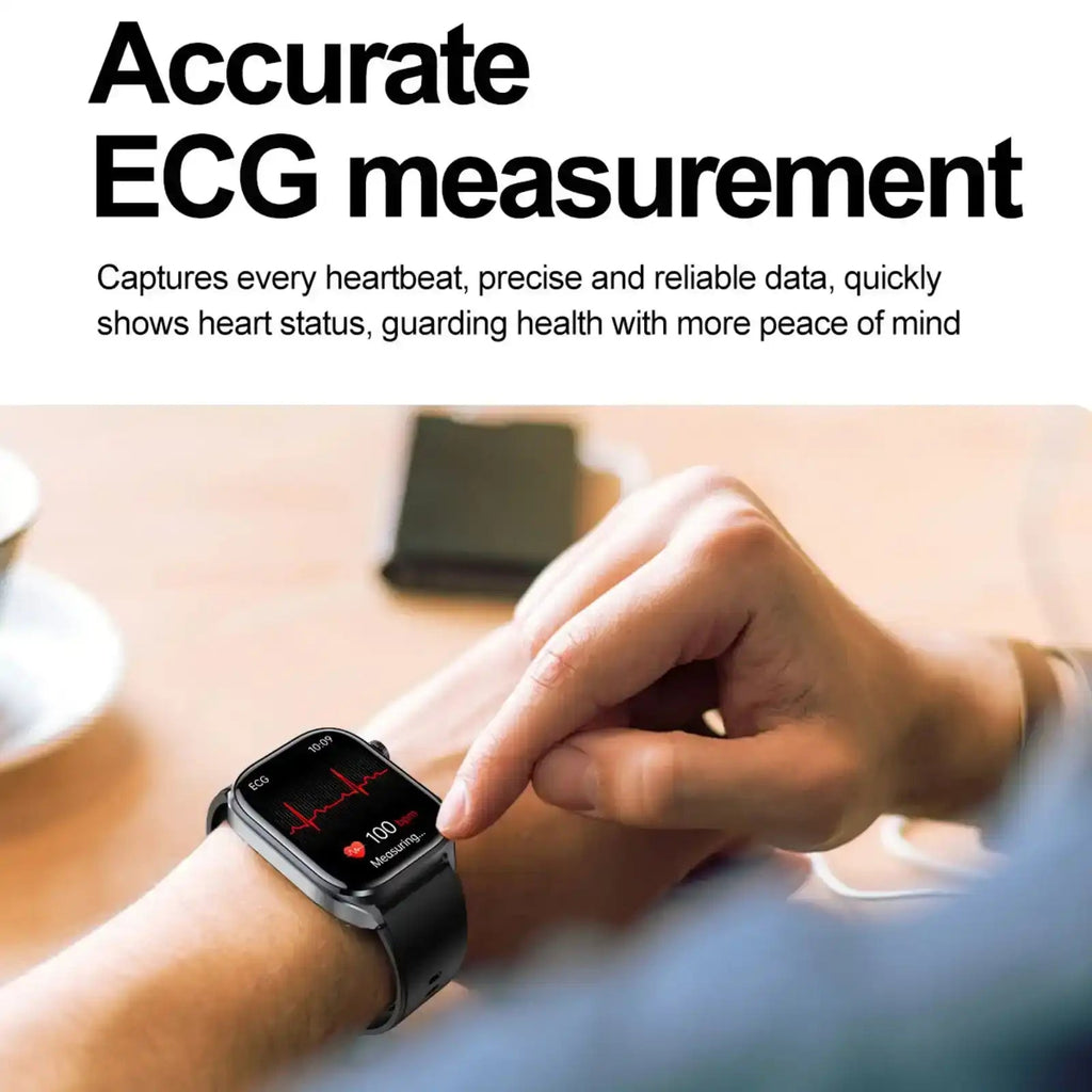 TUTT ECG Smart Watch with, AI Health Monitoring, Body Composition & Bluetooth Calling – 1.39” HD Display, IP68 Waterproof, 340mAh Batter E7 - www.Shopthatapp.com