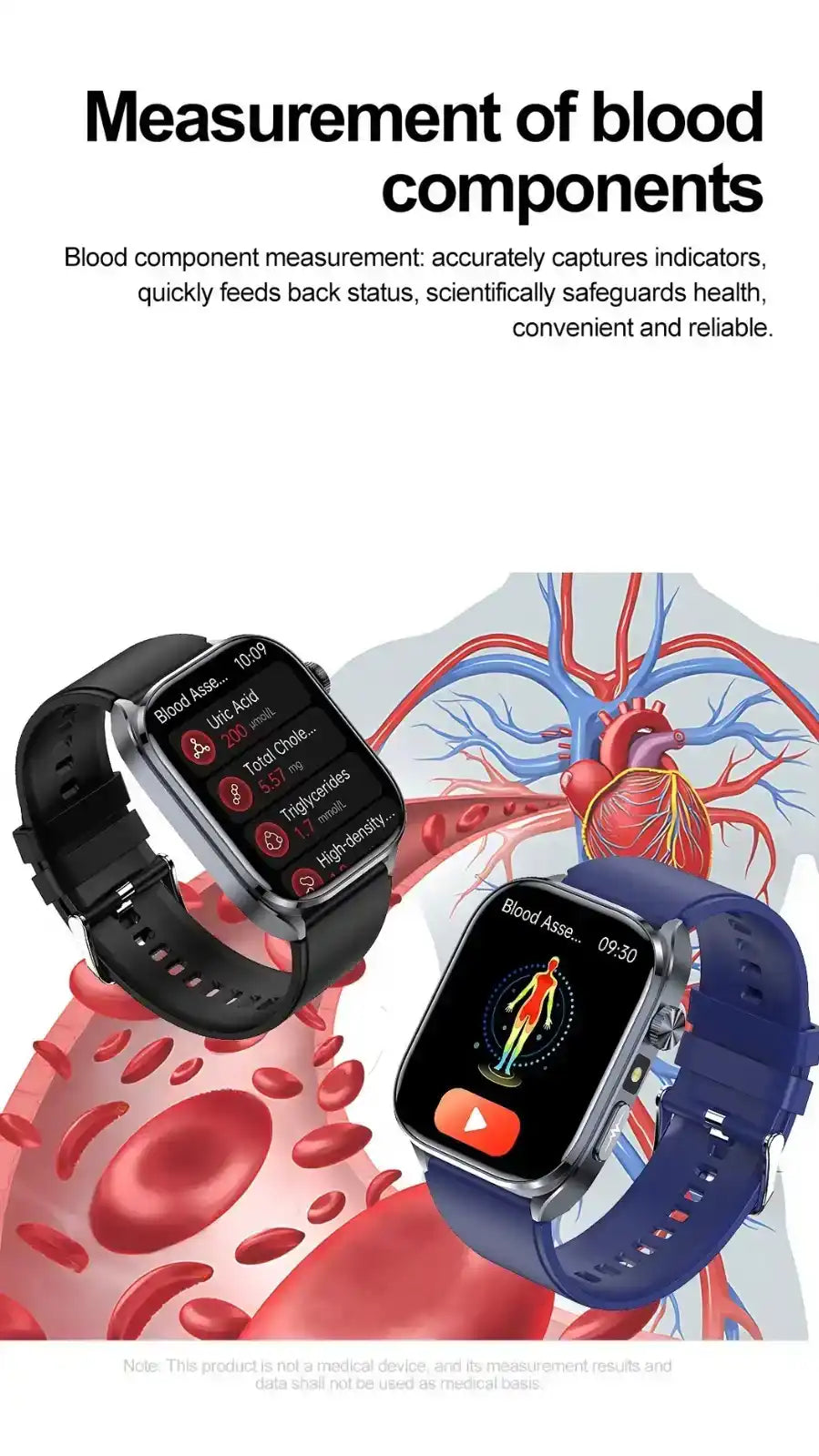TUTT ECG Smart Watch with, AI Health Monitoring, Body Composition & Bluetooth Calling – 1.39” HD Display, IP68 Waterproof, 340mAh Batter E7 - www.Shopthatapp.com