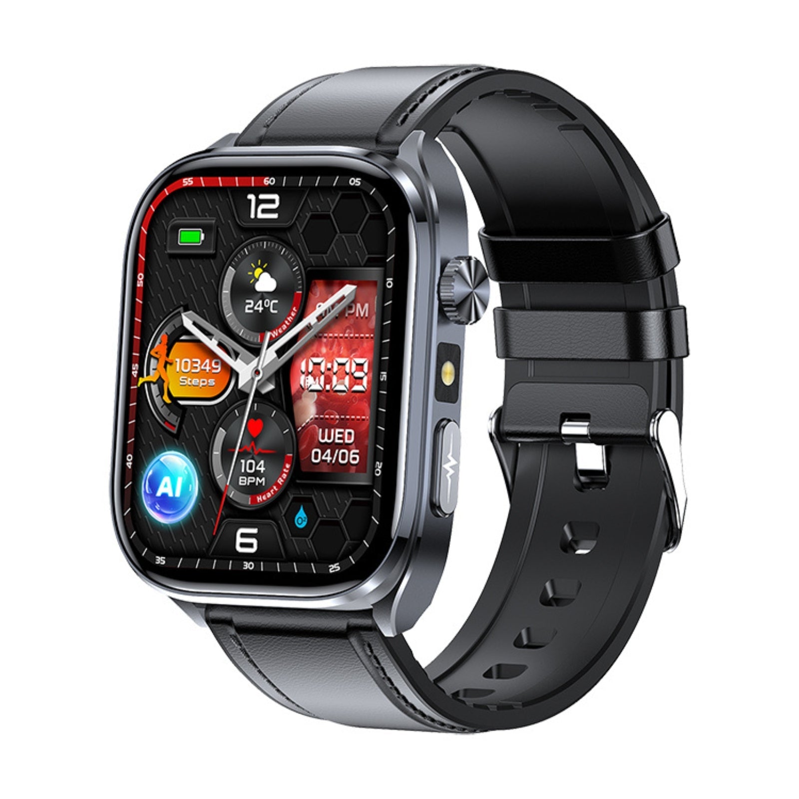 TUTT ECG Smart Watch with, AI Health Monitoring, Body Composition & Bluetooth Calling – 1.39” HD Display, IP68 Waterproof, 340mAh Batter E7