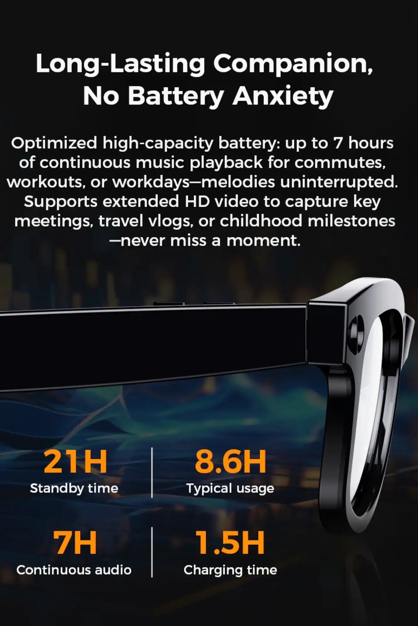 TUTT M1 AI Glasses with ChatGPT | 8MP Camera Photo & Video Smart Sunglasses | AI Translator, Music, Calls & Touch Control | Anti-Blue Light Lenses - www.Shopthatapp.com