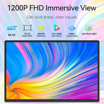 TUTT 16” Portable Monitor FHD | Ultra-Thin 16:10 Ratio | 360° Rotating Stand | USB-C & HDMI | Gaming Monitor for PC MAC Computer Switch Phone Xbox PS4/5 N3