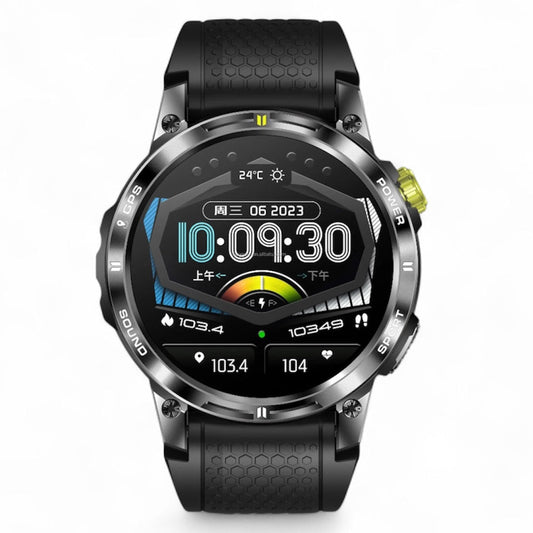 TUTT  Rugged Smartwatch for Men Women | Compass GPS Exercise | AMOLED Metal Dial | 2 Military Straps | Always-On Display Long Battery Life | NX18 Pro - www.Shopthatapp.com