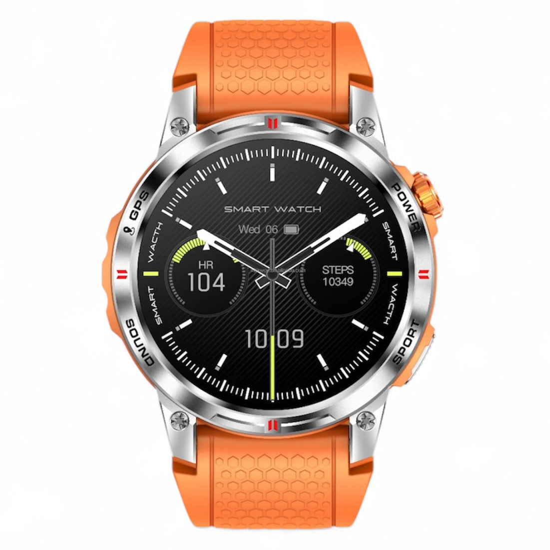 TUTT  Rugged Smartwatch for Men Women | Compass GPS Exercise | AMOLED Metal Dial | 2 Military Straps | Always-On Display Long Battery Life | NX18 Pro - www.Shopthatapp.com