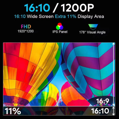 TUTT 16” Triple Screen Portable Monitor For Laptop 12”-18.5” | Single Cable Setup | 16:10 IPS | Quad Screen Extender | Stand-Alone for Mac & Windows S788