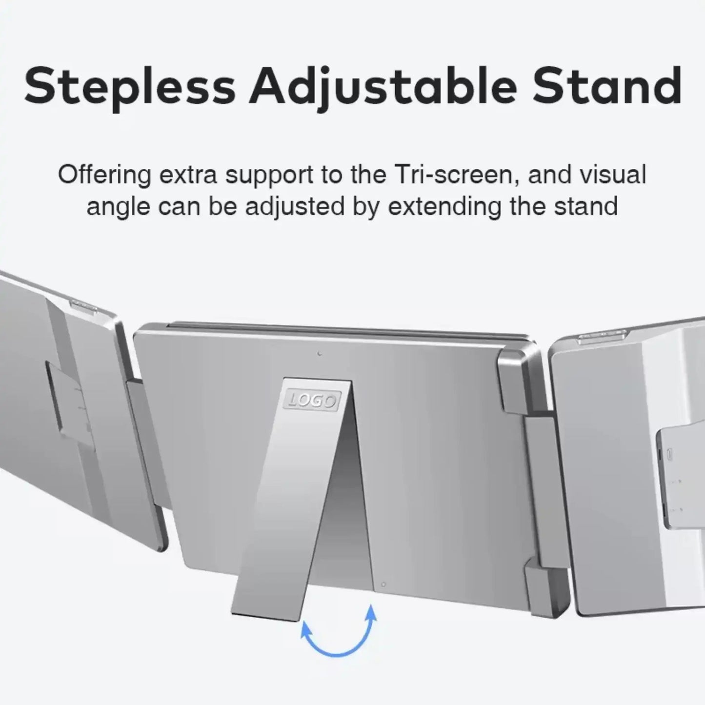 TUTT 14” Dual Portable Monitor | 16:10 Ratio FHD IPS Triple Screen Extender | Rotating Right Screen | Stand Alone | H5 Converter Cable | Windows, Mac OS S7
