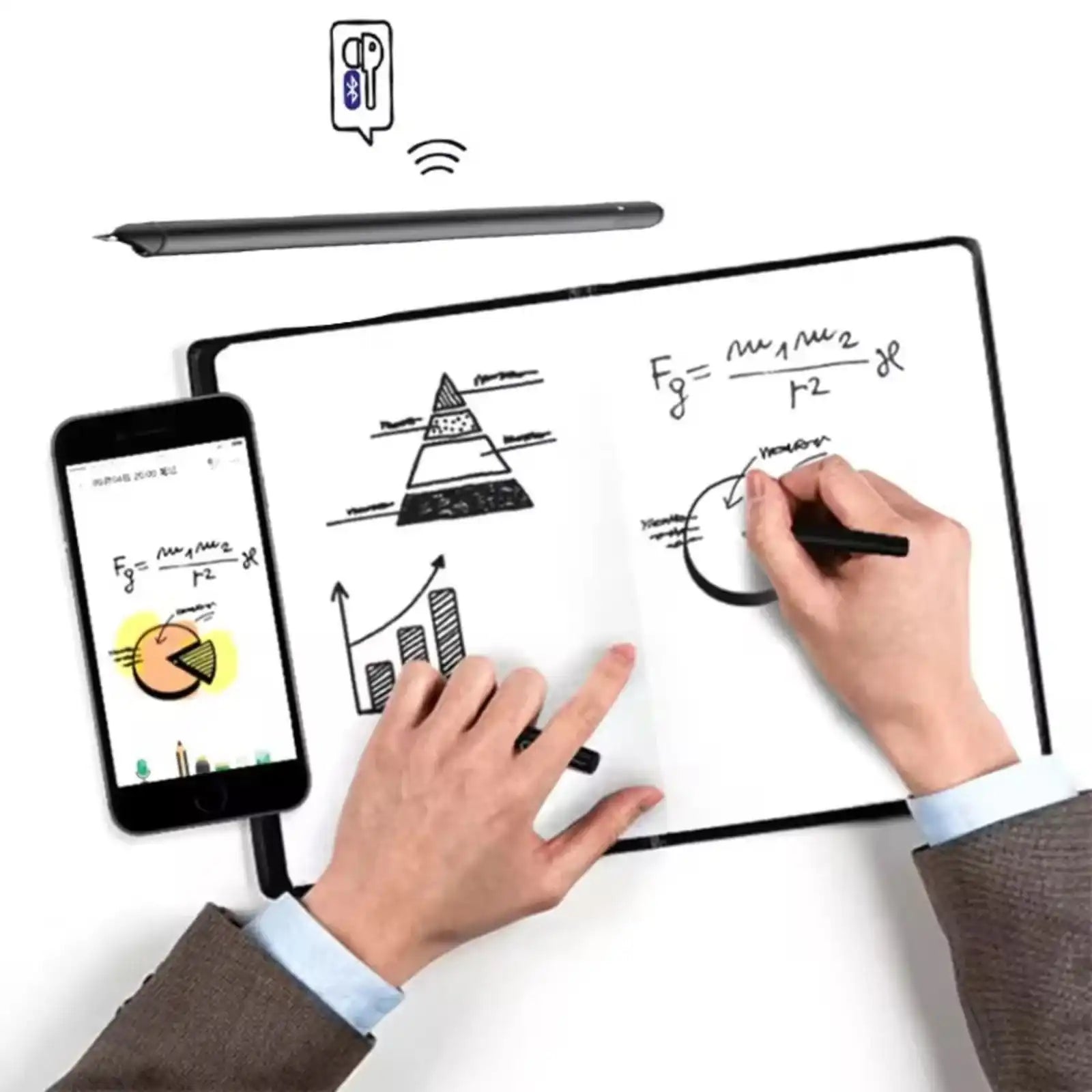 TUTT Smart Pen and Notebook Set | Digital Stylus Writing Board | Real-Time Sync with Android & iOS - www.Shopthatapp.com