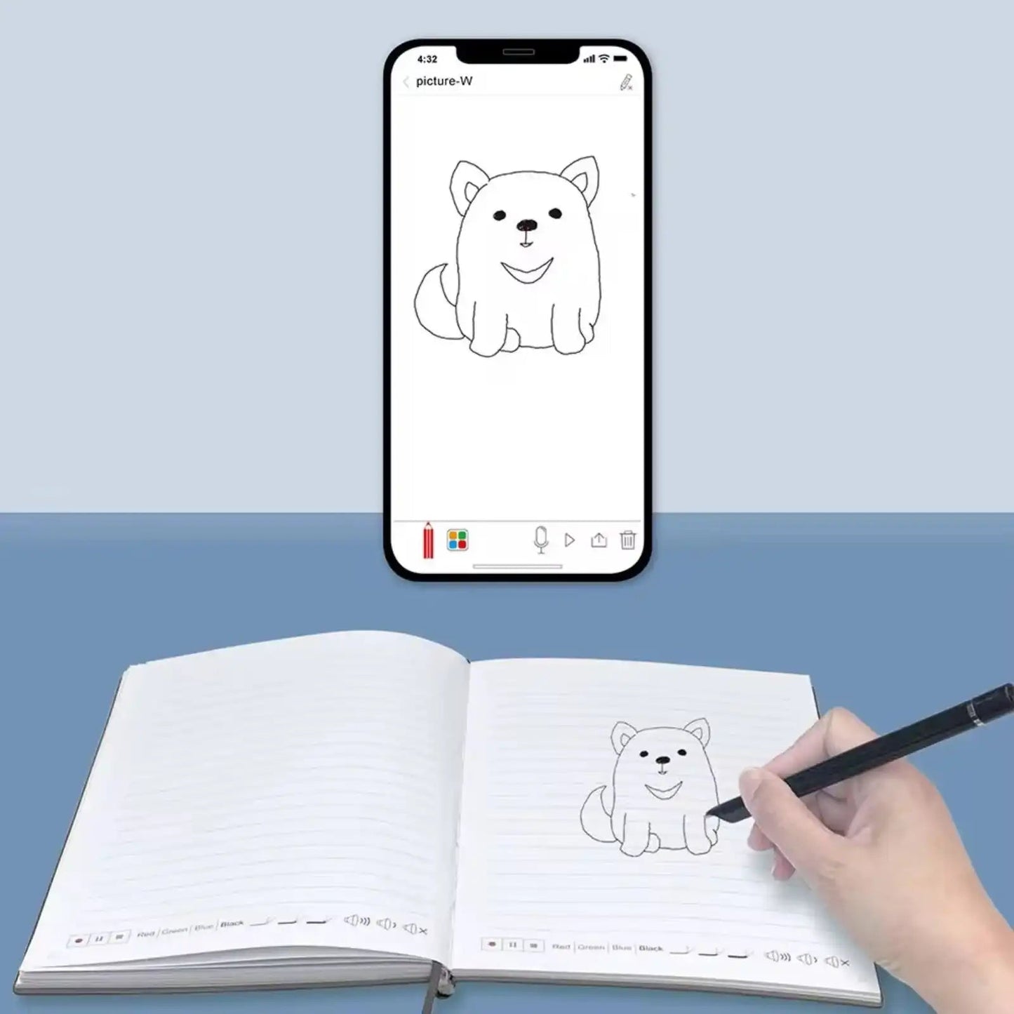 TUTT Smart Pen and Notebook Set | Digital Stylus Writing Board | Real-Time Sync with Android & iOS - www.Shopthatapp.com