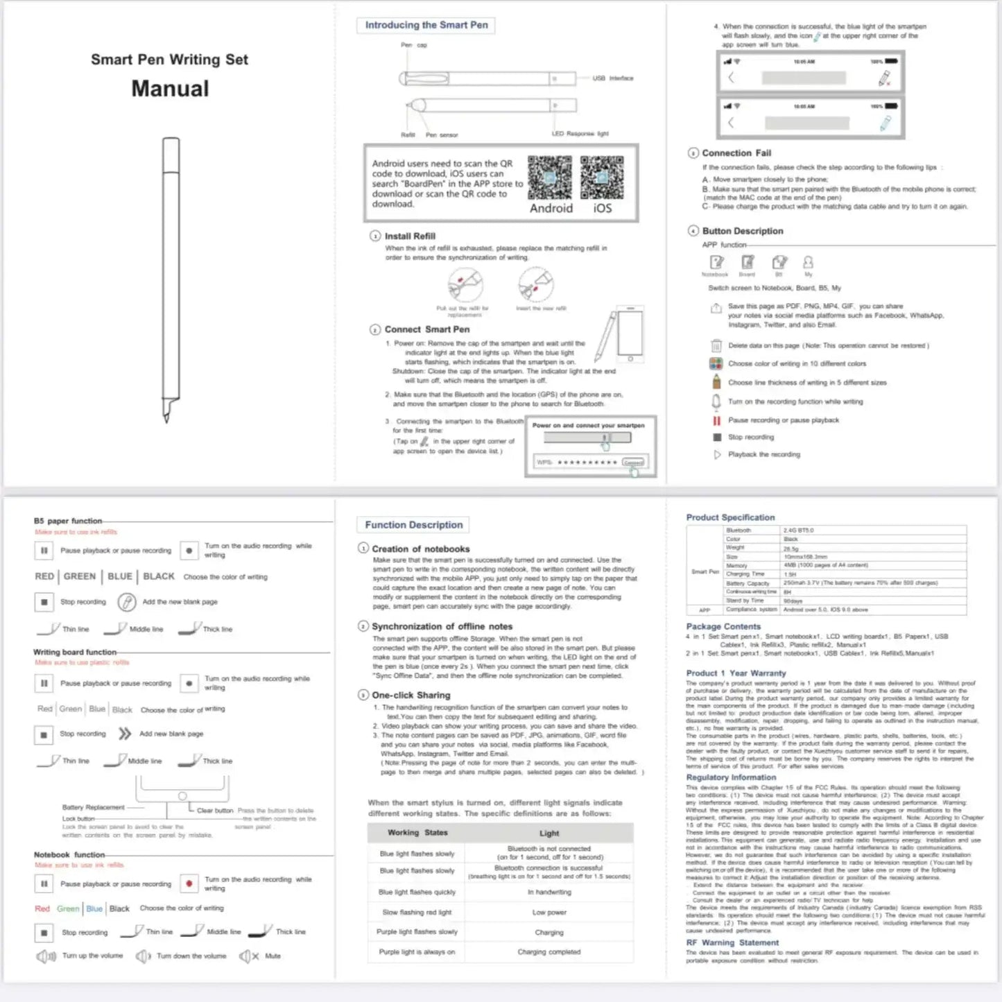 TUTT Smart Pen and Notebook Set | Digital Stylus Writing Board | Real-Time Sync with Android & iOS - www.Shopthatapp.com