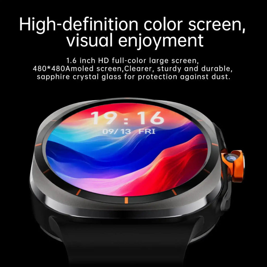 TUTT U8 Ultra 4G Android Smartwatch | AMOLED | GPS | Health & Connectivity Tools | 3GB+32GB | 180 Rotating Camera - www.Shopthatapp.com
