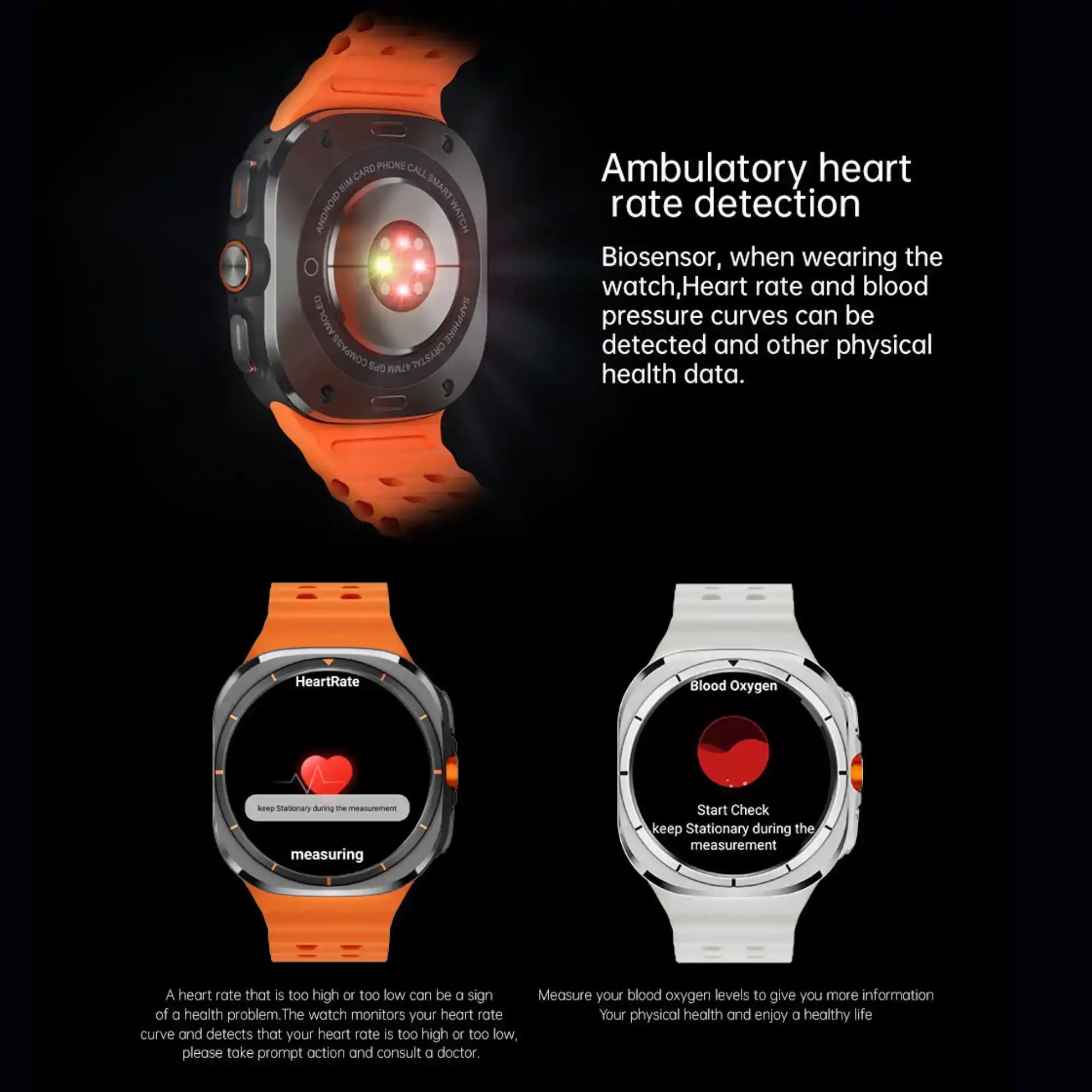 TUTT U8 Ultra 4G Android Smartwatch | AMOLED | GPS | Health & Connectivity Tools | 3GB+32GB | 180 Rotating Camera - www.Shopthatapp.com