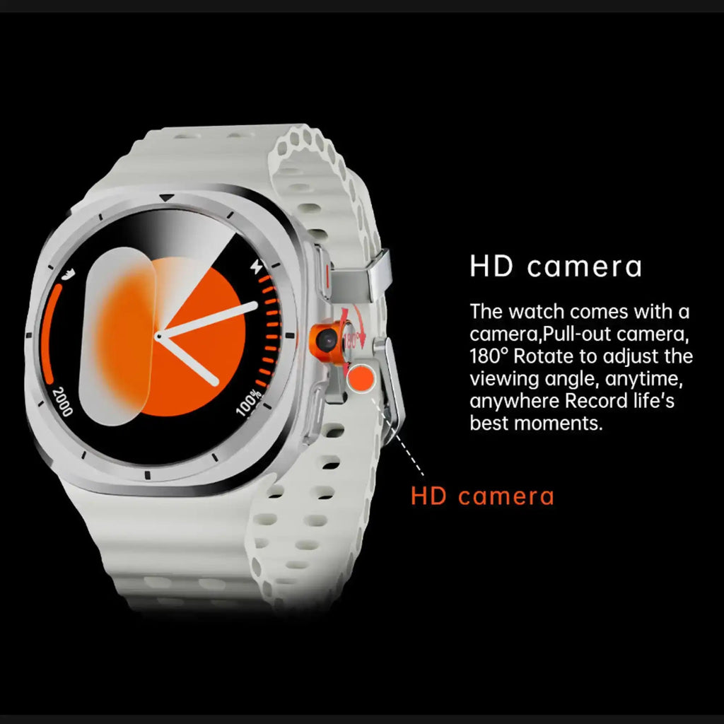 TUTT U8 Ultra 4G Android Smartwatch | AMOLED | GPS | Health & Connectivity Tools | 3GB+32GB | 180 Rotating Camera - www.Shopthatapp.com