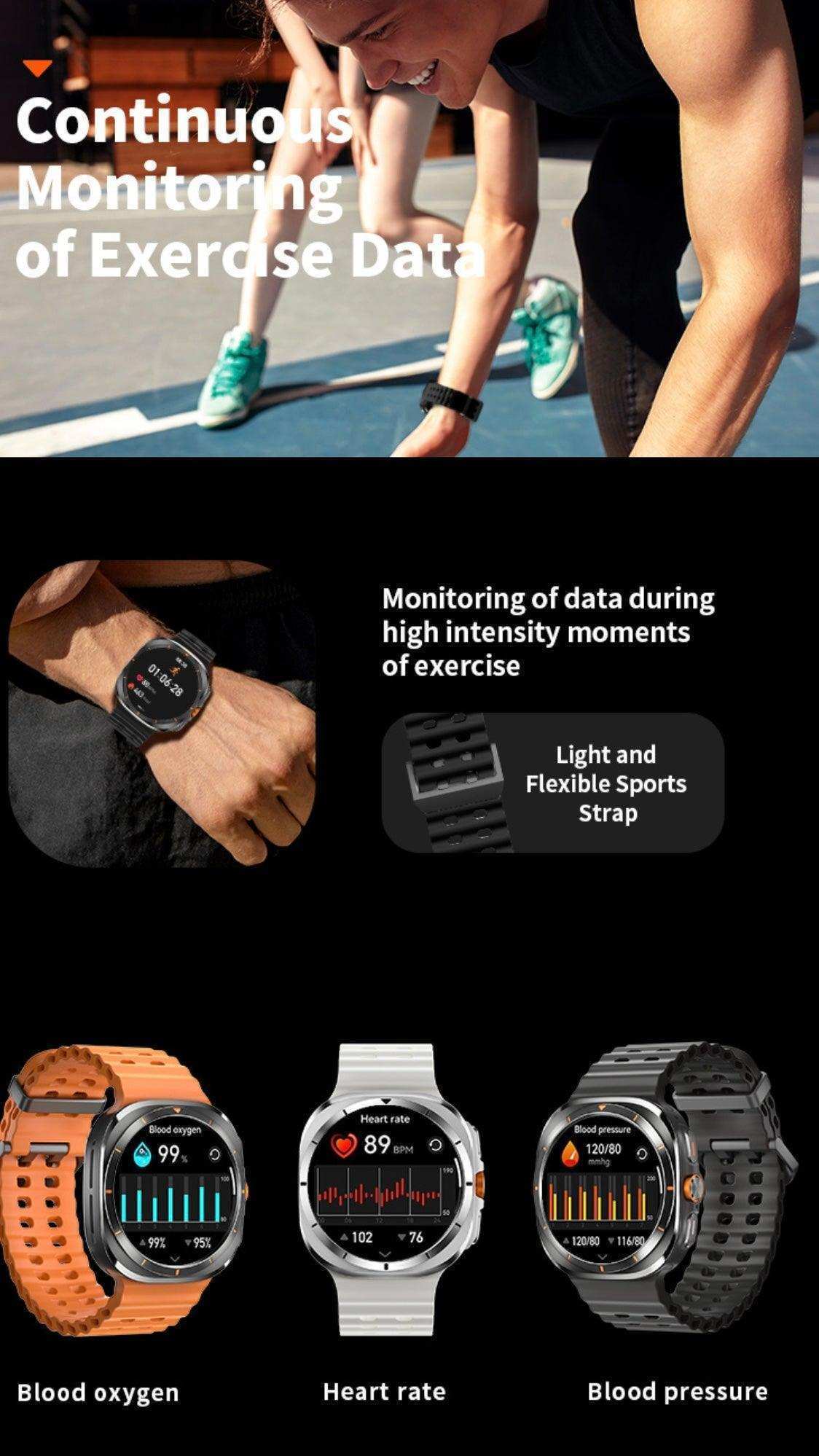 TUTT W7 Smart Watch for Men Women | 1.43” AMOLED Display | Advanced Fitness & Health Smartwatch - www.Shopthatapp.com