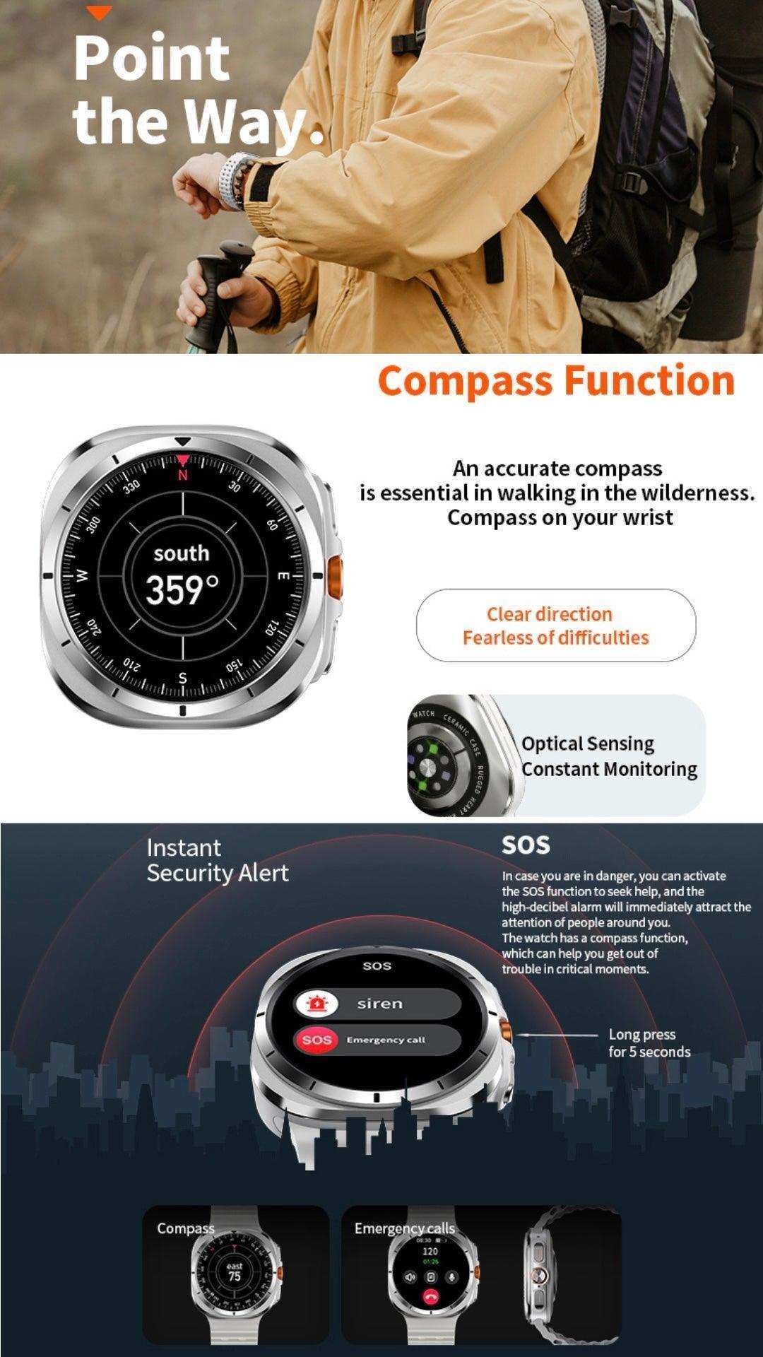 TUTT W7 Smart Watch for Men Women | 1.43” AMOLED Display | Advanced Fitness & Health Smartwatch - www.Shopthatapp.com