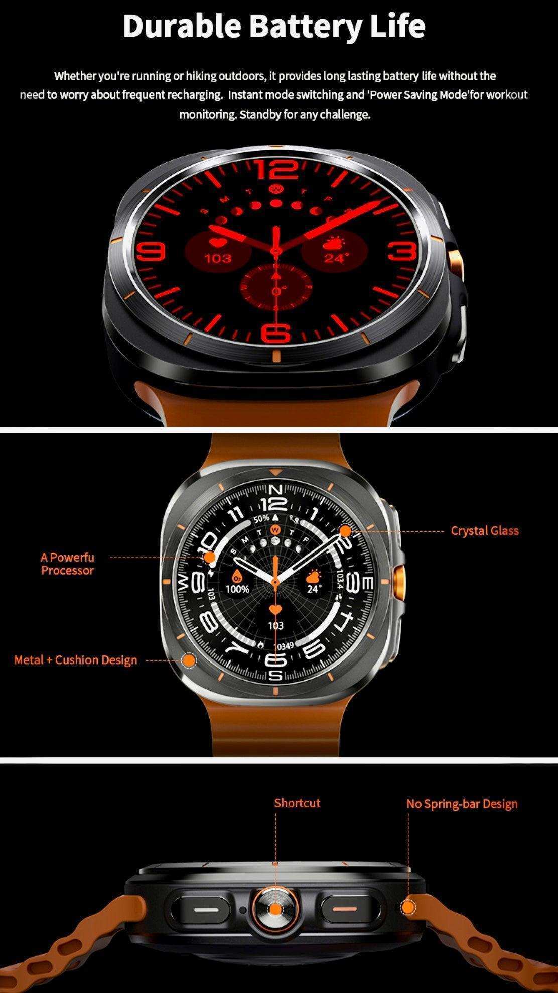 TUTT W7 Smart Watch for Men Women | 1.43” AMOLED Display | Advanced Fitness & Health Smartwatch - www.Shopthatapp.com