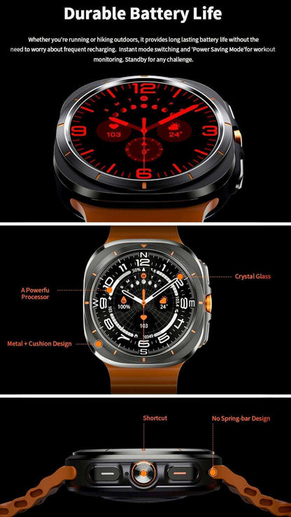 TUTT W7 Smart Watch for Men Women | 1.43” AMOLED Display | Advanced Fitness & Health Smartwatch - www.Shopthatapp.com