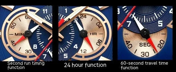 Tactical Motorcycle Waterproof Luminous Watch Timing Multi-Pointer - www.Shopthatapp.com