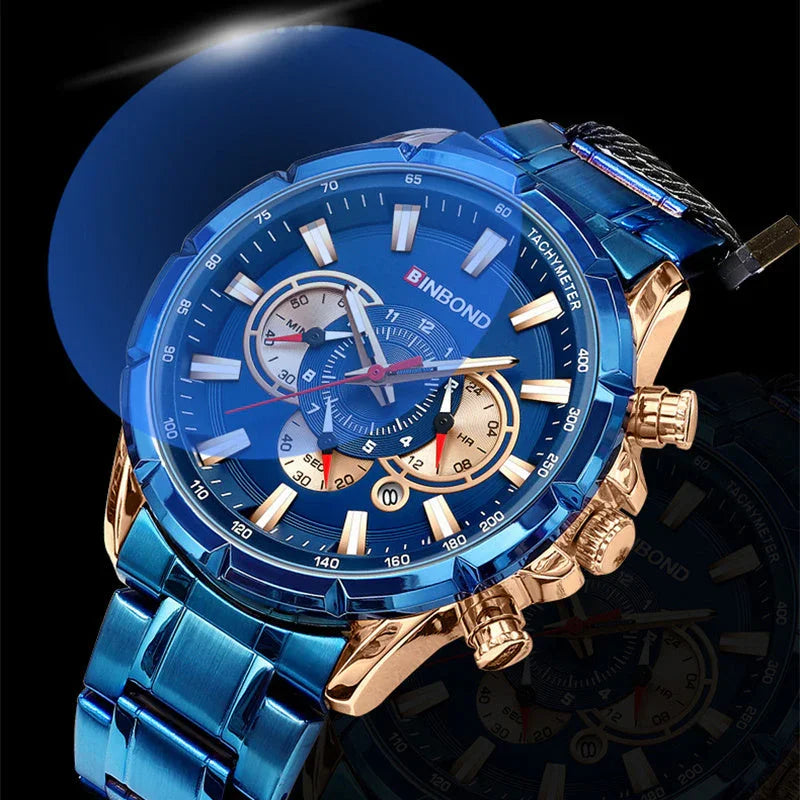 Tactical Motorcycle Waterproof Luminous Watch Timing Multi-Pointer - www.Shopthatapp.com