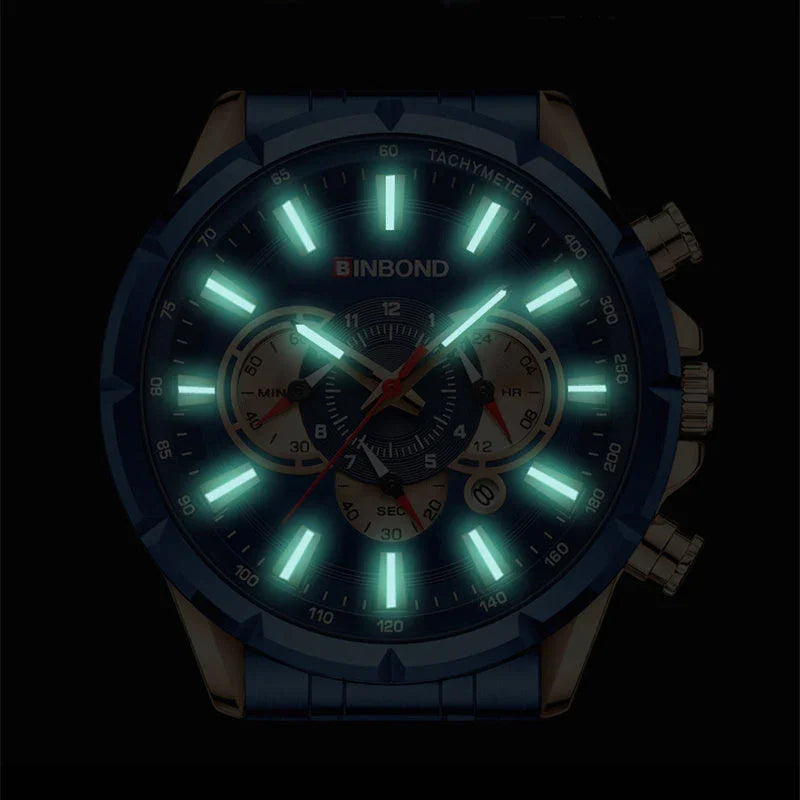 Tactical Motorcycle Waterproof Luminous Watch Timing Multi-Pointer - www.Shopthatapp.com