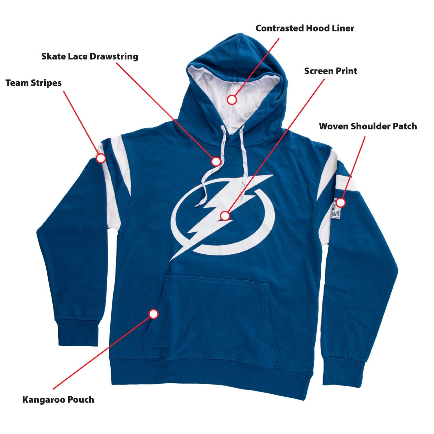 Tampa Bay Lightning Varsity Retro Style Hoodie - www.Shopthatapp.com #