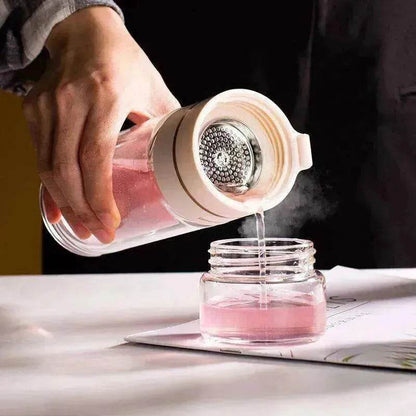 Tea Infuser Filter Separation Double Wall Glass Bottle - www.Shopthatapp.com