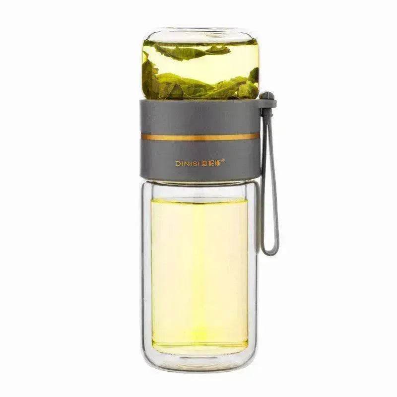 Tea Infuser Filter Separation Double Wall Glass Bottle - www.Shopthatapp.com