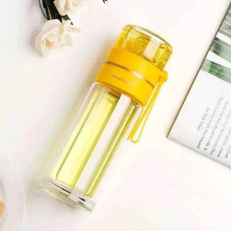 Tea Infuser Filter Separation Double Wall Glass Bottle - www.Shopthatapp.com