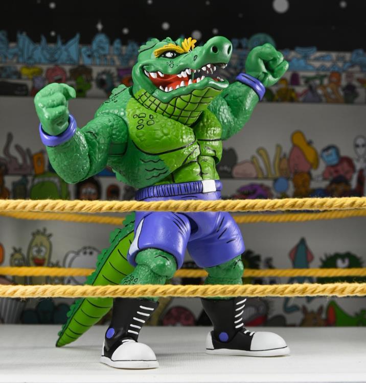 Teenage Mutant Ninja Turtles Adventures Stump Wrestling Leatherhead (Archie Comics) Action Figure - www.Shopthatapp.com #