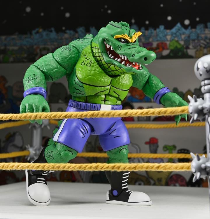 Teenage Mutant Ninja Turtles Adventures Stump Wrestling Leatherhead (Archie Comics) Action Figure - www.Shopthatapp.com #