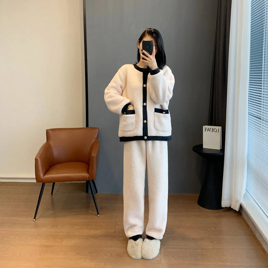 Texture Soft Glutinous Little Fragrant Pajamas Suit For Women - www.Shopthatapp.com