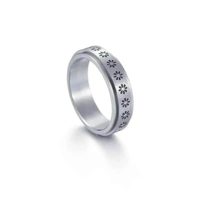 The Stars And The Moon Rotating Titanium Steel Women Ring - www.Shopthatapp.com