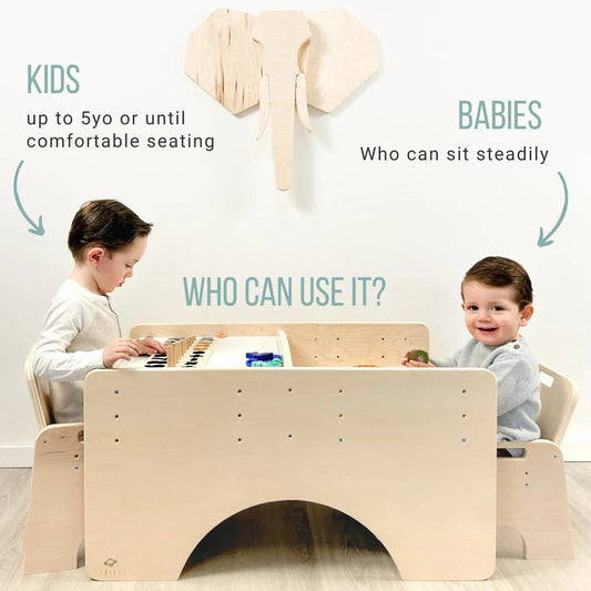 PAPAYA DOUBLE - Adjustable Montessori Table & Chair Set for Two - www.Shopthatapp.com