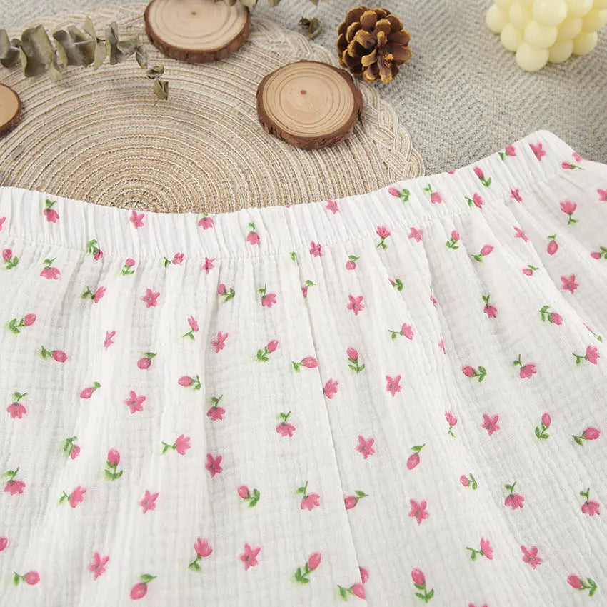 Thin Cotton Printed Comfortable Loose Breathable Short-sleeved Shorts Summer Pajamas Home Wear For Women - www.Shopthatapp.com