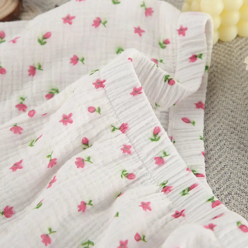 Thin Cotton Printed Comfortable Loose Breathable Short-sleeved Shorts Summer Pajamas Home Wear For Women - www.Shopthatapp.com #