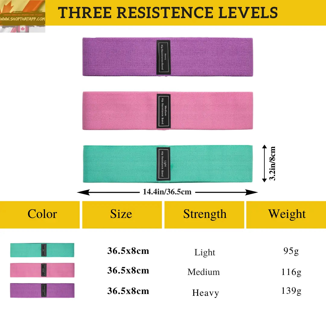 Three Levels Anti-Slip Booty Resistance Bands Set - www.Shopthatapp.com #