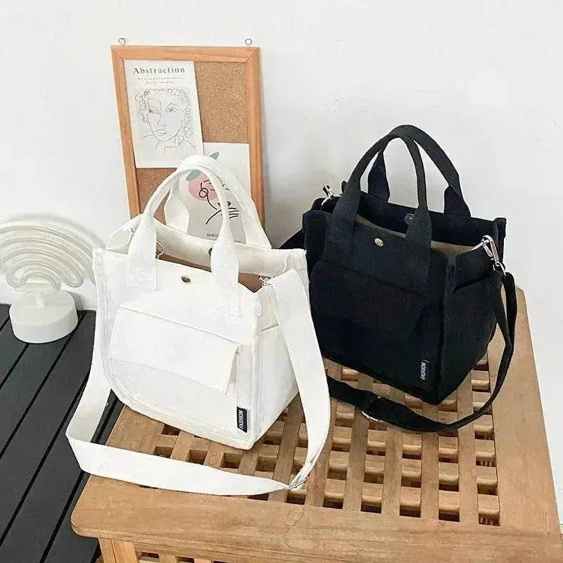 Three-dimensional Multi-pocket Canvas Crossbody Bag - www.Shopthatapp.com