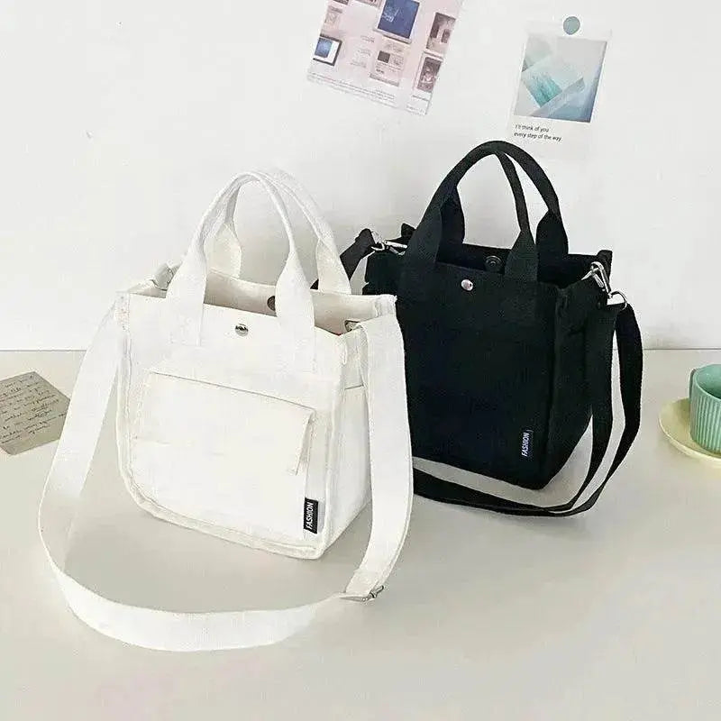 Three-dimensional Multi-pocket Canvas Crossbody Bag - www.Shopthatapp.com
