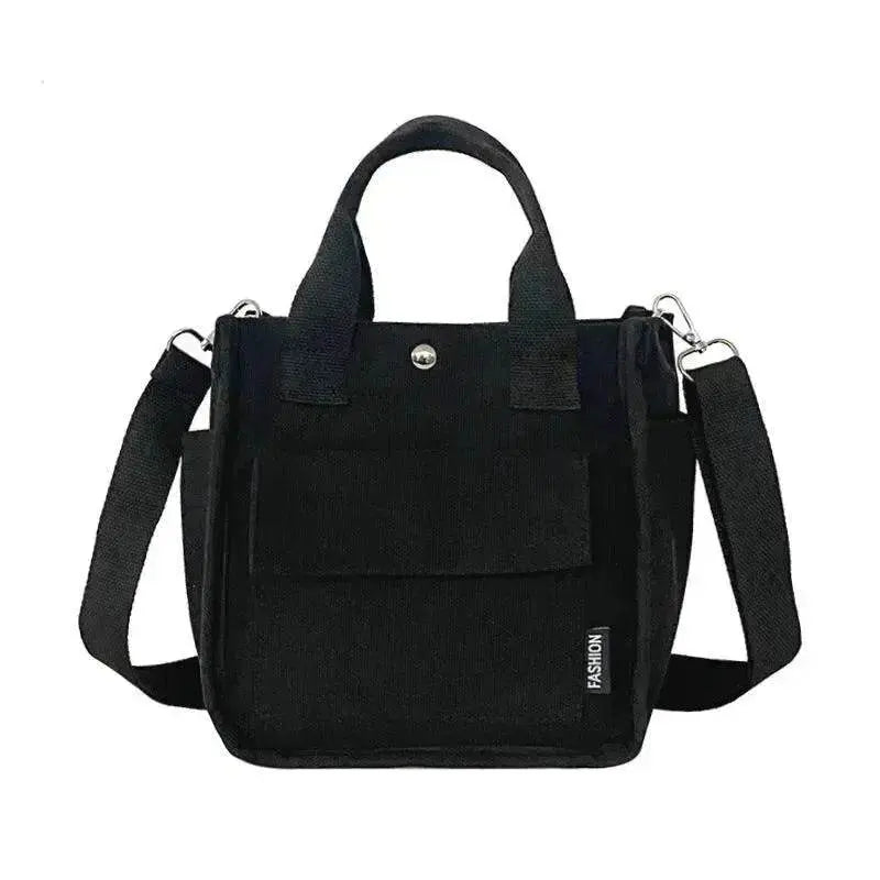 Three-dimensional Multi-pocket Canvas Crossbody Bag - www.Shopthatapp.com