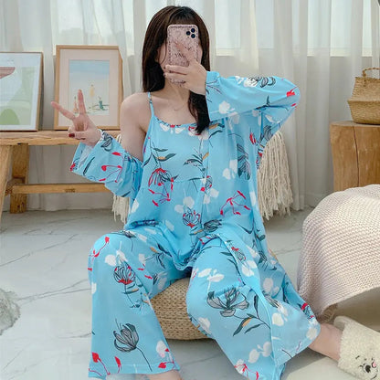 Three-piece Homewear Pajamas For Women - www.Shopthatapp.com