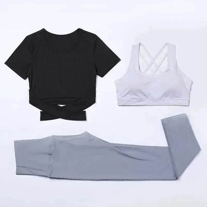 Three-piece speed suit for gym yoga wear - www.Shopthatapp.com #